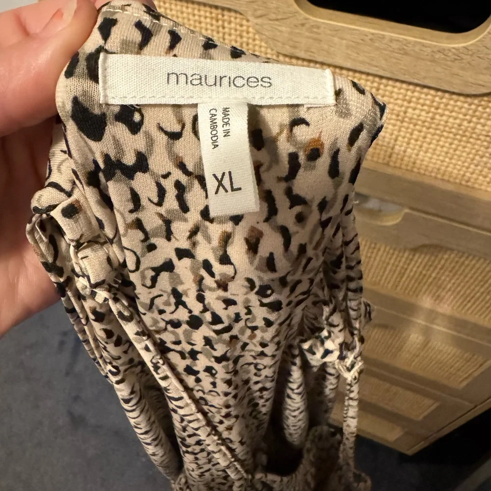 Maurices Patterned Jumpsuit in Black and Cream - Picture 6 of 6